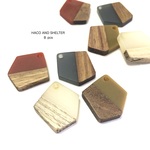 8pcs★baked color＋wood charm（ウッド・ベイクドカラー チャーム）
