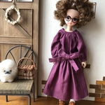 リカちゃん服＊大きめリボンローウエストワンピース