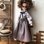 リカちゃん服＊フリルリボンブラウス・花柄