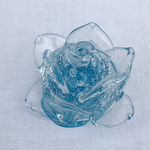 ガラスのバラ　スカイブルー（泡入り）