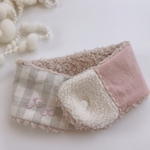 ちょうちょ刺繍のナチュラルキッズマフラー☆ベビーマフラー☆2020☆女の子
