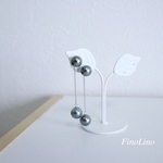 【オーダー品】タヒチパールのスタッドピアスとチャームセット