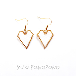 Heart pierce earring （White）