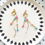  《onlyシリーズ》012. tricolore tassel C type イヤリング・ピアス