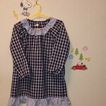 【再販】 120サイズ 《女の子》                🌼チェック柄のスモック風 ワンピース🌼