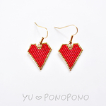 Heart pierce earring （red）