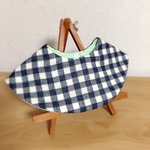 ○円型スタイ○ ふわふわ８重ガーゼ 《ブロックチェック》