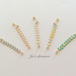 【50％OFF期間限定】【オプション選択必須】⑤グリーン▷ボタニカル ピアス/イヤリング