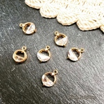 【4pcs】小粒❤︎ジルコニアのラウンドチャーム