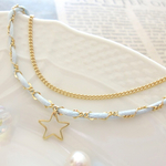 【期間限定ＳＡＬＥ】星×サテンコード　2連ブレスレット