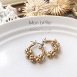 再販♡大人可愛い☆マットゴールドフープピアス