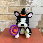 ちょこんとお座り♡フレンチブル（ブラック）ハロウィンバージョン