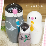 M様オーダー品＊仲良し文鳥トリオ