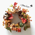 🍁🐿ハロウィンリース・秋・木の実