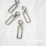 4pcs チェーンチャーム ① シルバー