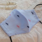 再再再再再再販!　お馬さん柄　大きめ　コットンリネン立体マスク（男女兼用）　　息がしやすい超立体マスク