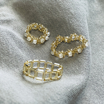 setビーズリング　gold    