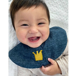 キャンペーン中♡模様刺繍スタイ♡(中央に刺繍・模様のみ１つ)〜ラッピング無料・送料無料〜