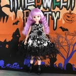 ハロウィン🎃　ワンピース　薔薇、蝶柄　ブラック　ブライス、リカちゃん