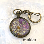 少し早い雪化粧♡レジン キーホルダー