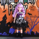 ハロウィン🎃　ワンピース　薔薇、蝶柄　パープル系　ブライス、リカちゃん
