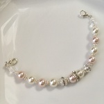 【NEW】マスクフック　マスク留め　マスクバンド　ピンク＆ホワイト　ロンデル パール