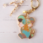 SALE!! ツギハギデザインのねずみキーホルダー