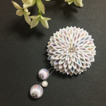 やさしいカラフル色のお花&巻玉の髪飾り②★つまみ細工☆着物☆浴衣☆七五三☆成人式☆卒業式