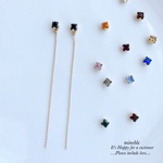 new▷Sparkling Jewels long chain ピアス/ノンホールイヤリング＊受注製作＊