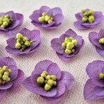 紫色の小花のドライフラワー＜組み立て・5枚＞