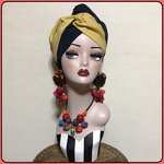 新色新作 ボリュームターバンヘアバンド　ヘアターバン　バイカラー　ツートンカラー
