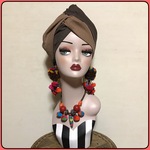 新色新作 ボリュームターバンヘアバンド　ヘアターバン　バイカラー　ツートンカラー