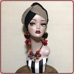 新色新作 ボリュームターバンヘアバンド　ヘアターバン　バイカラー　ツートンカラー