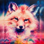 狐 -vivid-《Ｆ3 》油絵