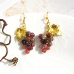 天然石 葡萄 ピアス or イヤリング jewelry Ｄ