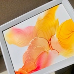 アルコールインクアート  額縁付き送料無料‥+*