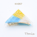 KH267  1個  バンスクリップ アクリルヘアクリップ 三角形 ヘアアクセサリー カラー【1ヶ】