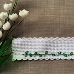 ビーズ刺繍のネームタグ［忘れな草］＊お名前ワッペン＊ 名入れオーダー