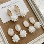 ［イヤリング◎］オーバルシェル⭐︎パールピアス