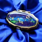 キラキラ神秘☆彡.。宇宙塗りピルケース(楕円)