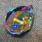 虹の涙ビビッドラフカット大　ペンダントトップ