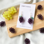 【再販8】* ぶどう* 🍇ピアス / イヤリング / 樹脂ノンホールピアス