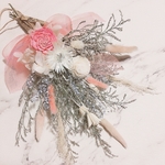 【限定1点】 ダリア プリザーブド紫陽花 WHITE × PINK スワッグ ブーケ