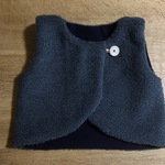 SALE！　90㎝　もこふわベビーベスト　カーキ