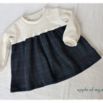 ★7みん0507さま専用★  (再販)【size80】　ギャザーカットソー★ブラックウォッチ　
