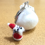 シュナサンタとプレゼント袋のがま口