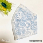 冷感・抗菌素材💠夏マスク/お洒落な薔薇のマスク