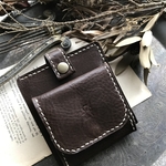 レザーレトロ二つ折り財布＊Dark Chco