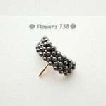 小粒パールのポニーフック〈ダークグレー〉