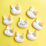 [名入れ]ねこちゃんアイシングクッキーのブローチ